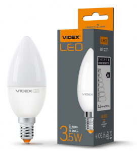 LED лампа VIDEX C37e 3.5W E14 4100K - Главное фото