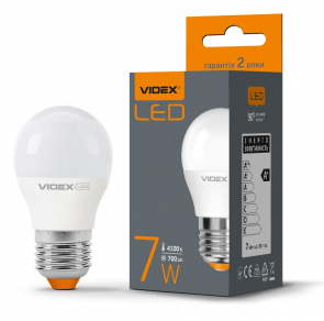 LED лампа VIDEX G45e 7W E27 4100K - Главное фото
