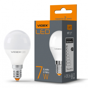 LED лампа VIDEX G45e 7W E14 4100K - Главное фото