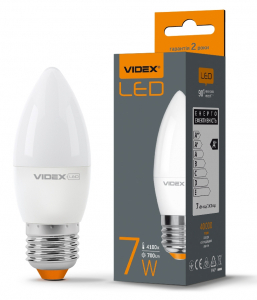 LED лампа VIDEX C37e 7W E27 4100K - Главное фото